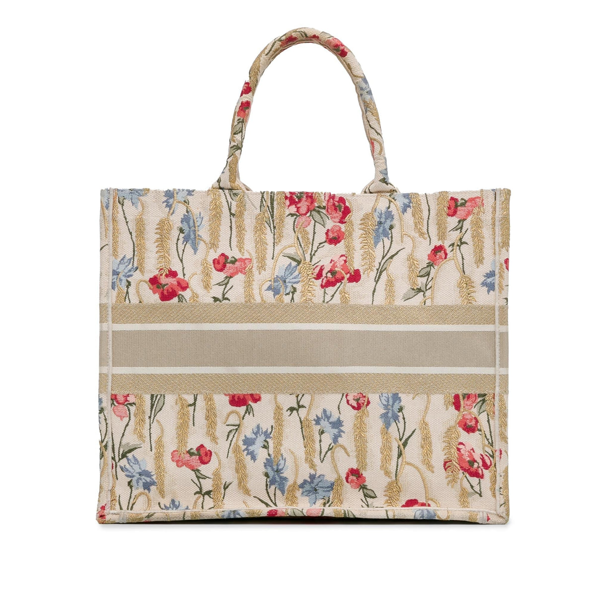 Dior Large Embroidered Hibiscus Book Tote (SHG-jZD0DI) Rovelle Bags