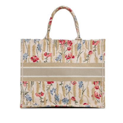 Dior Large Embroidered Hibiscus Book Tote (SHG-jZD0DI) Rovelle Bags
