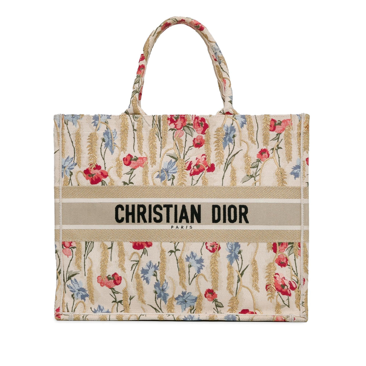 Dior Large Embroidered Hibiscus Book Tote (SHG-jZD0DI) Rovelle Bags