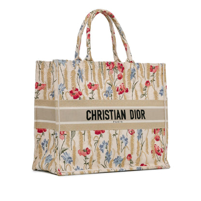 Dior Large Embroidered Hibiscus Book Tote (SHG-jZD0DI) Rovelle Bags