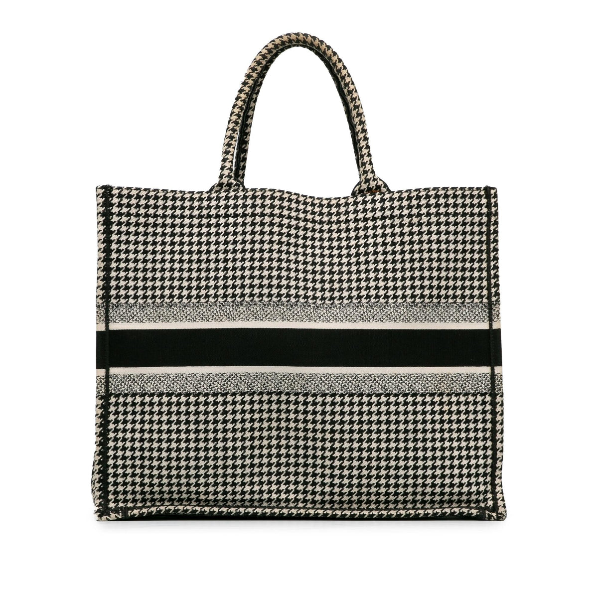 Dior Large Houndstooth Book Tote (SHG-uAGZEe) Rovelle Bags