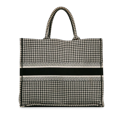 Dior Large Houndstooth Book Tote (SHG-uAGZEe) Rovelle Bags