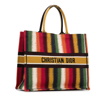 Dior Large Striped Book Tote Rovelle Bags