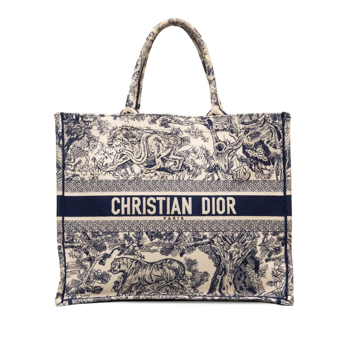 Dior Large Toile De Jouy Book Tote (SHG-zBob0t) Rovelle Bags