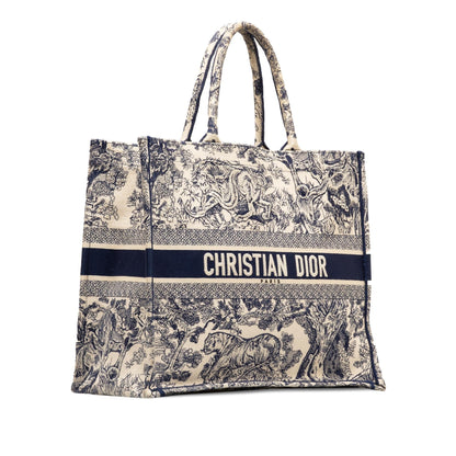 Dior Large Toile De Jouy Book Tote (SHG-zBob0t) Rovelle Bags