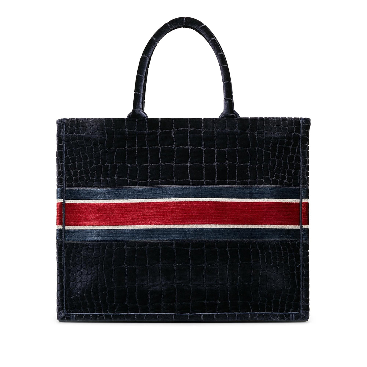 Dior Large Velvet Embossed Book Tote (SHG-zVJstJ) Rovelle Bags