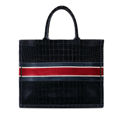 Dior Large Velvet Embossed Book Tote (SHG-zVJstJ) Rovelle Bags