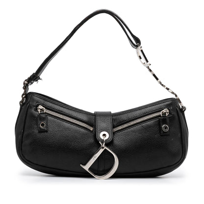 Dior Leather Logo Charm Shoulder Bag (SHG-fMfLrB) Rovelle Bags