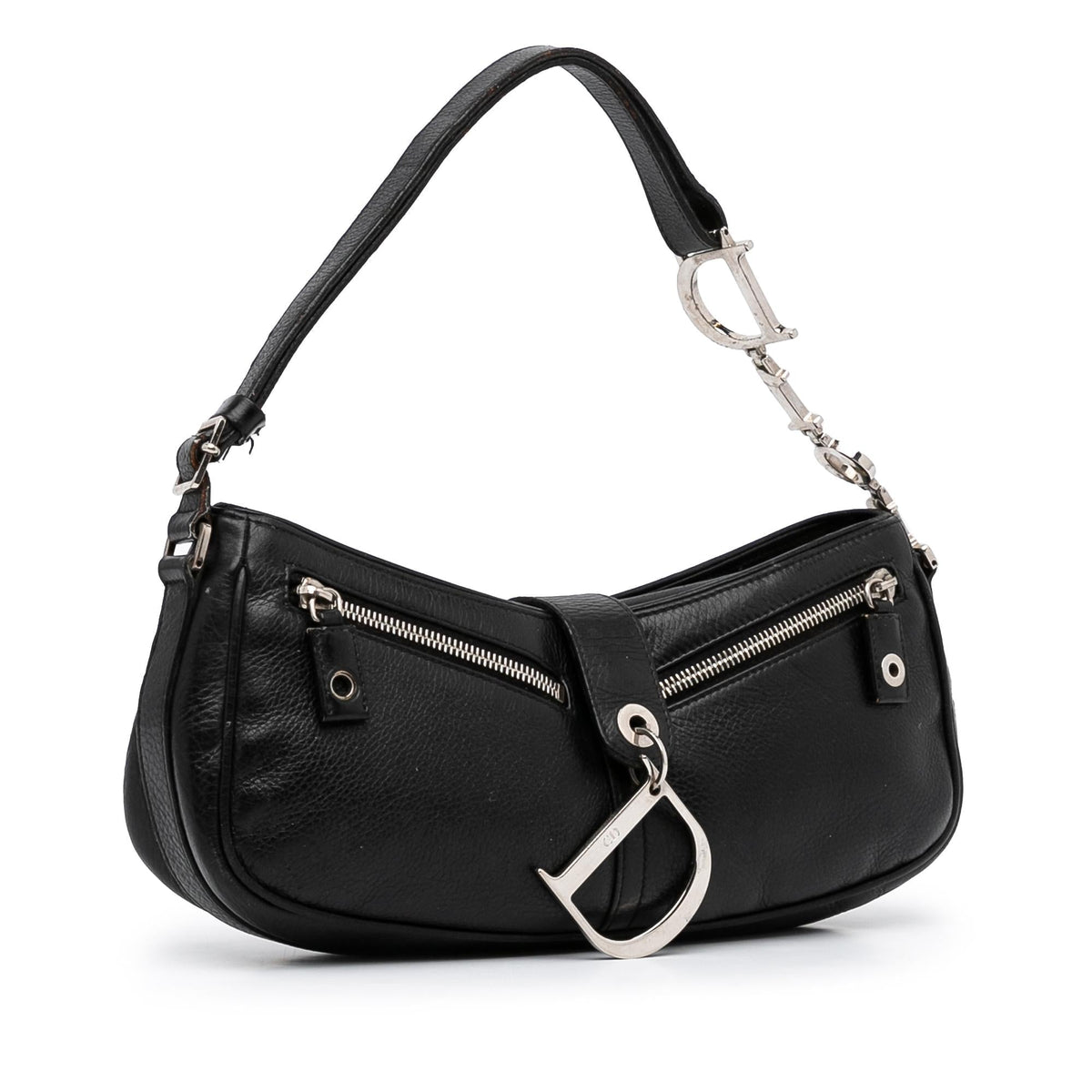 Dior Leather Logo Charm Shoulder Bag (SHG-fMfLrB) Rovelle Bags