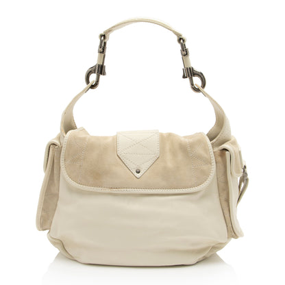 Dior Leather Suede Rebelle Shoulder Bag (SHF-E75STn) Rovelle Bags