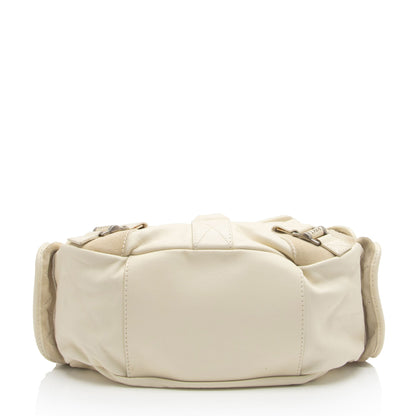 Dior Leather Suede Rebelle Shoulder Bag (SHF-E75STn) Rovelle Bags