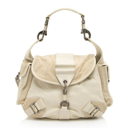 Dior Leather Suede Rebelle Shoulder Bag (SHF-E75STn) Rovelle Bags
