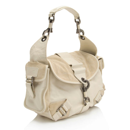 Dior Leather Suede Rebelle Shoulder Bag (SHF-E75STn) Rovelle Bags