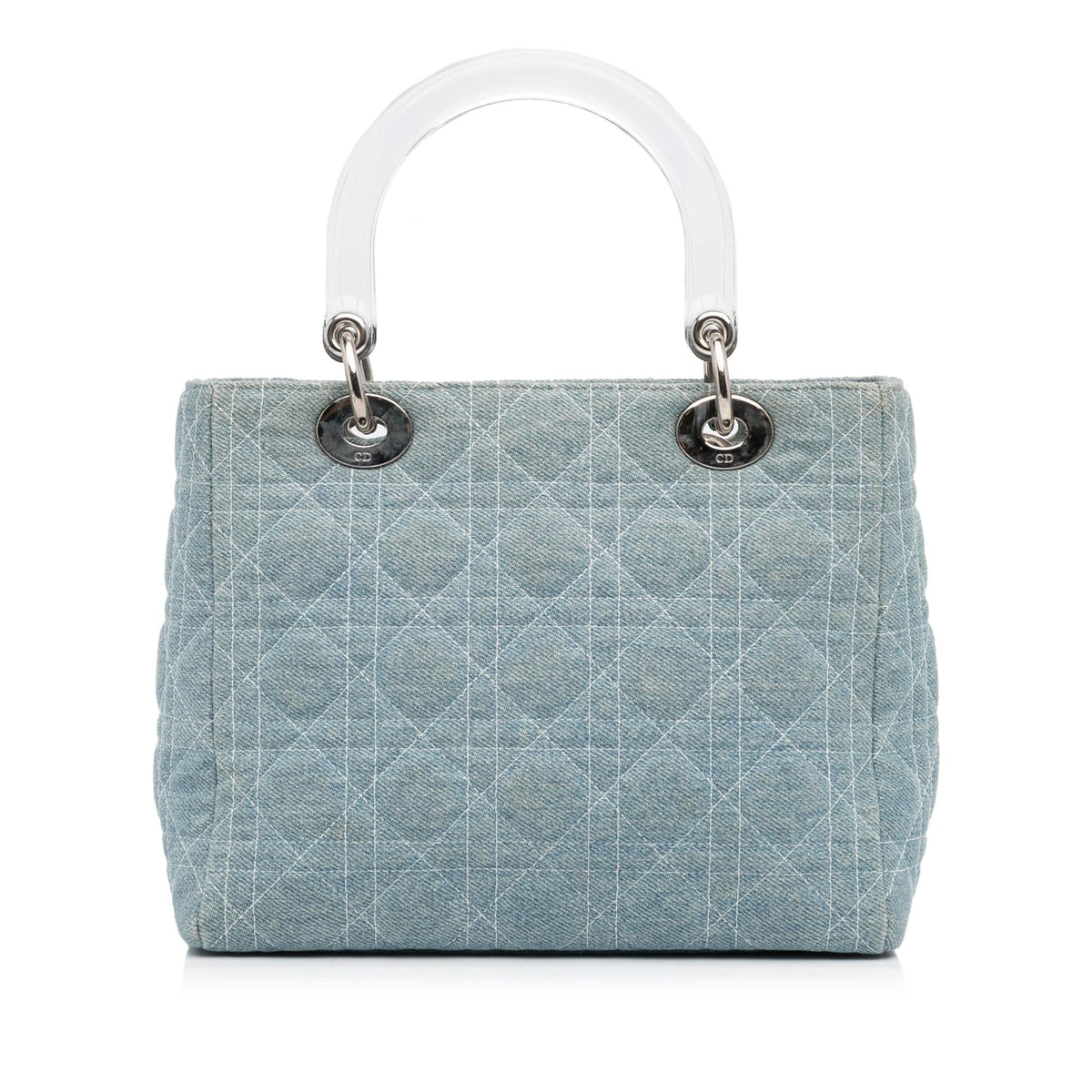 Dior Medium Cannage Dior Denim Satchel (SHG-jT3XX6) Rovelle Bags