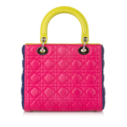 Dior Medium Cannage Dior Lambskin Leather Satchel (SHG-34493) Rovelle Bags