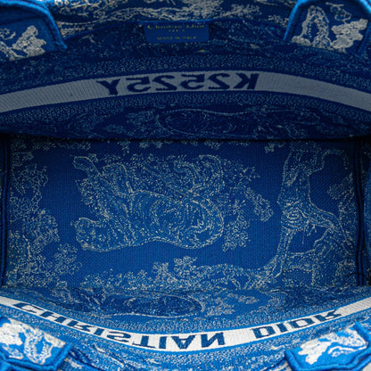 Dior Medium Canvas Embroidered Dioriviera Toile De Jouy Book Tote Rovelle Bags