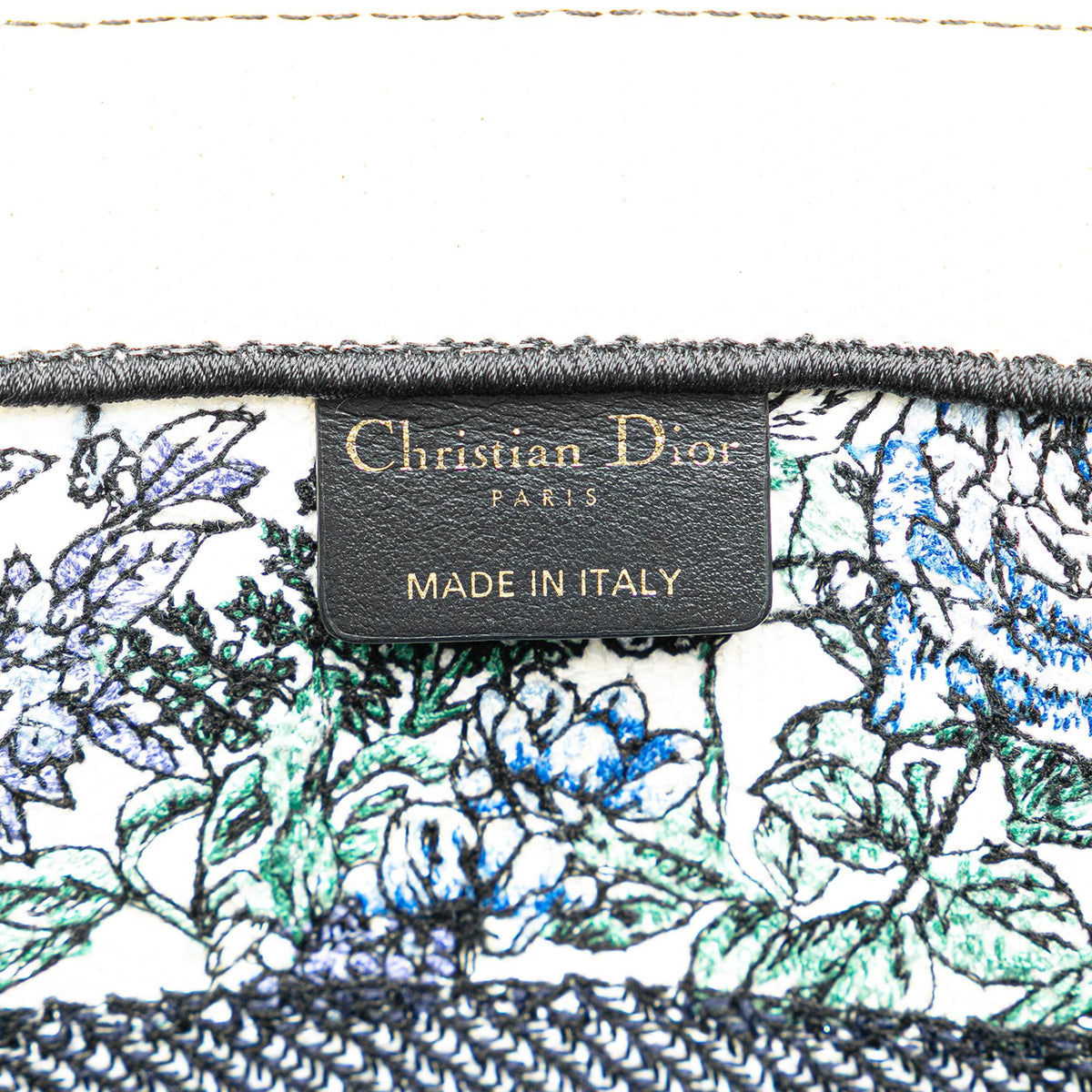 Dior Medium Canvas Embroidered Flowers Book Tote Rovelle Bags