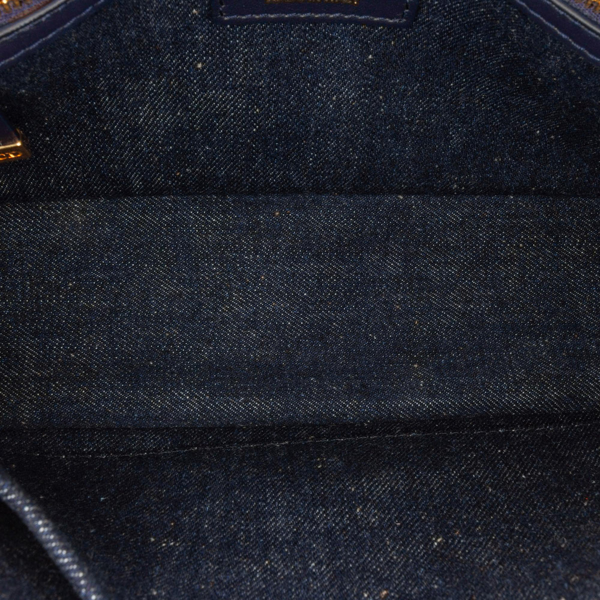 Dior Medium Denim Floral Caro Bag Rovelle Bags