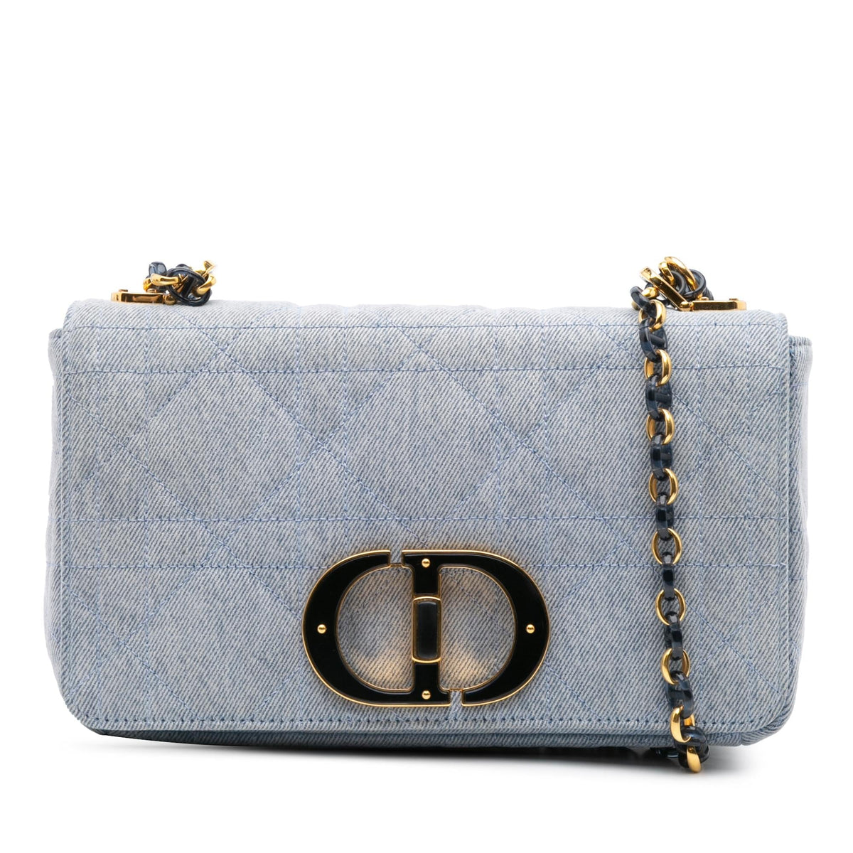 Dior Medium Denim Macrocannage Caro Bag Rovelle Bags