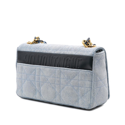 Dior Medium Denim Macrocannage Caro Bag Rovelle Bags