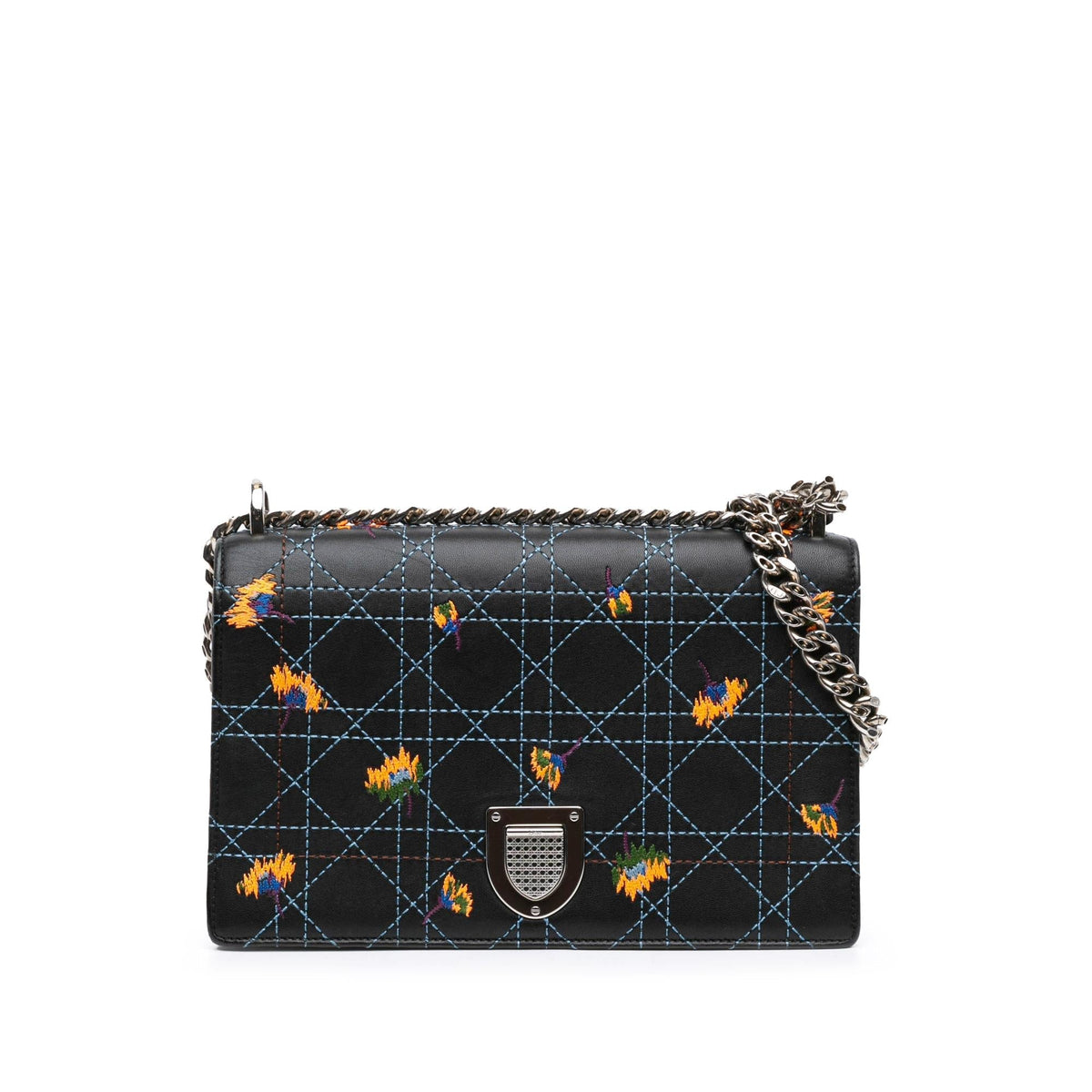 Dior Medium Embroidered Calfskin Diorama Flap Rovelle Bags