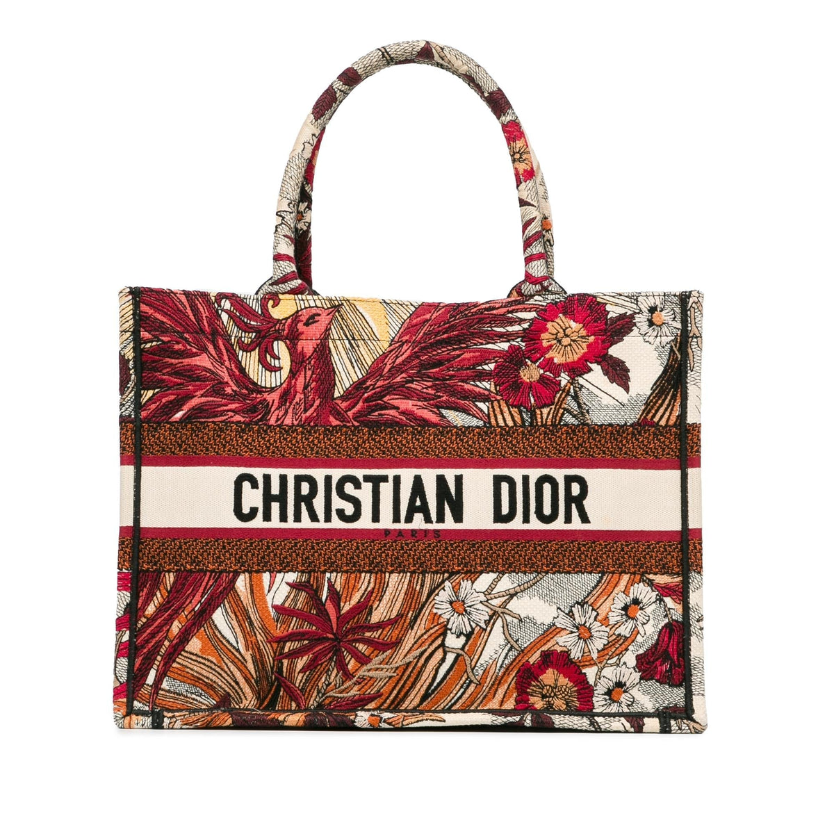 Dior Medium Embroidered Canvas Phoenix Book Tote (SHG-w6LiAS) Rovelle Bags