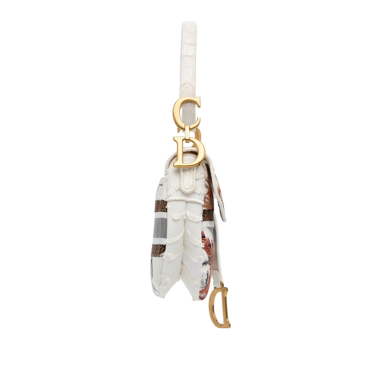 Dior Medium Embroidered Floral Saddle (SHG-E6zsDH) Rovelle Bags