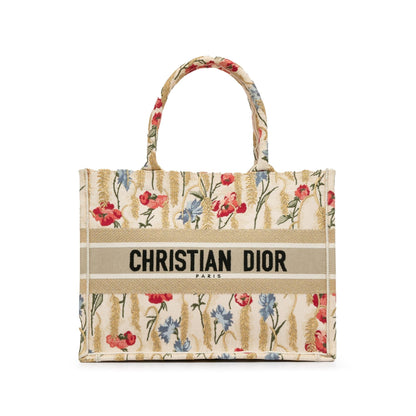 Dior Medium Embroidered Hibiscus Book Tote (SHG-zgBOJX) Rovelle Bags