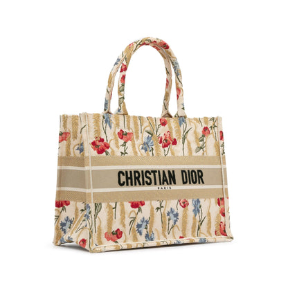 Dior Medium Embroidered Hibiscus Book Tote (SHG-zgBOJX) Rovelle Bags