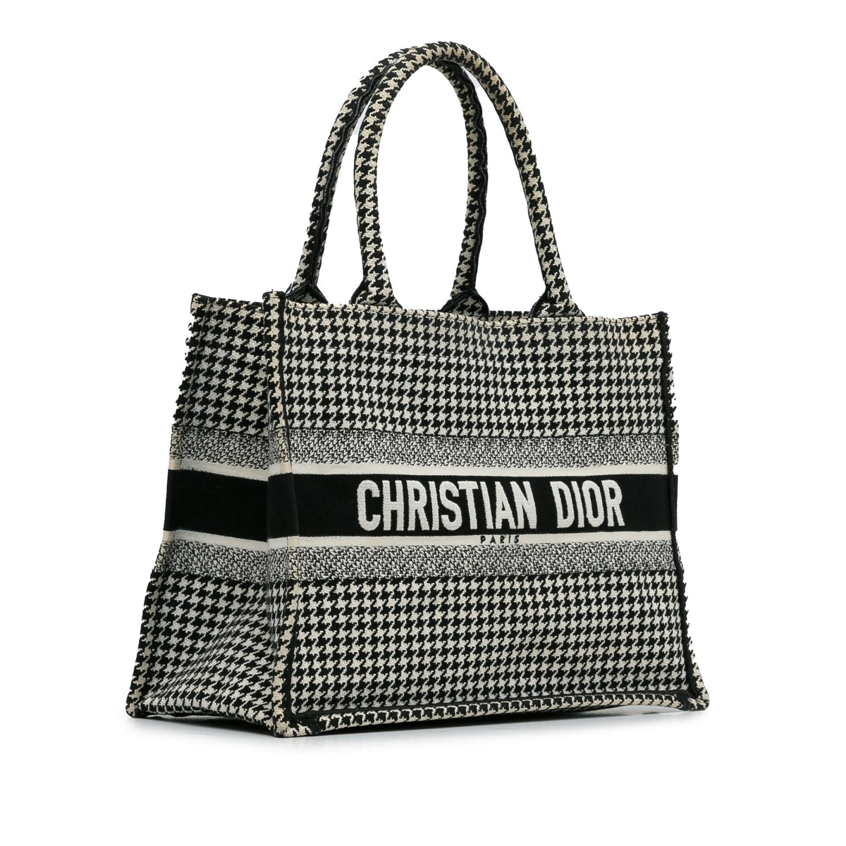 Dior Medium Houndstooth Book Tote (SHG-pPdPtp) Rovelle Bags