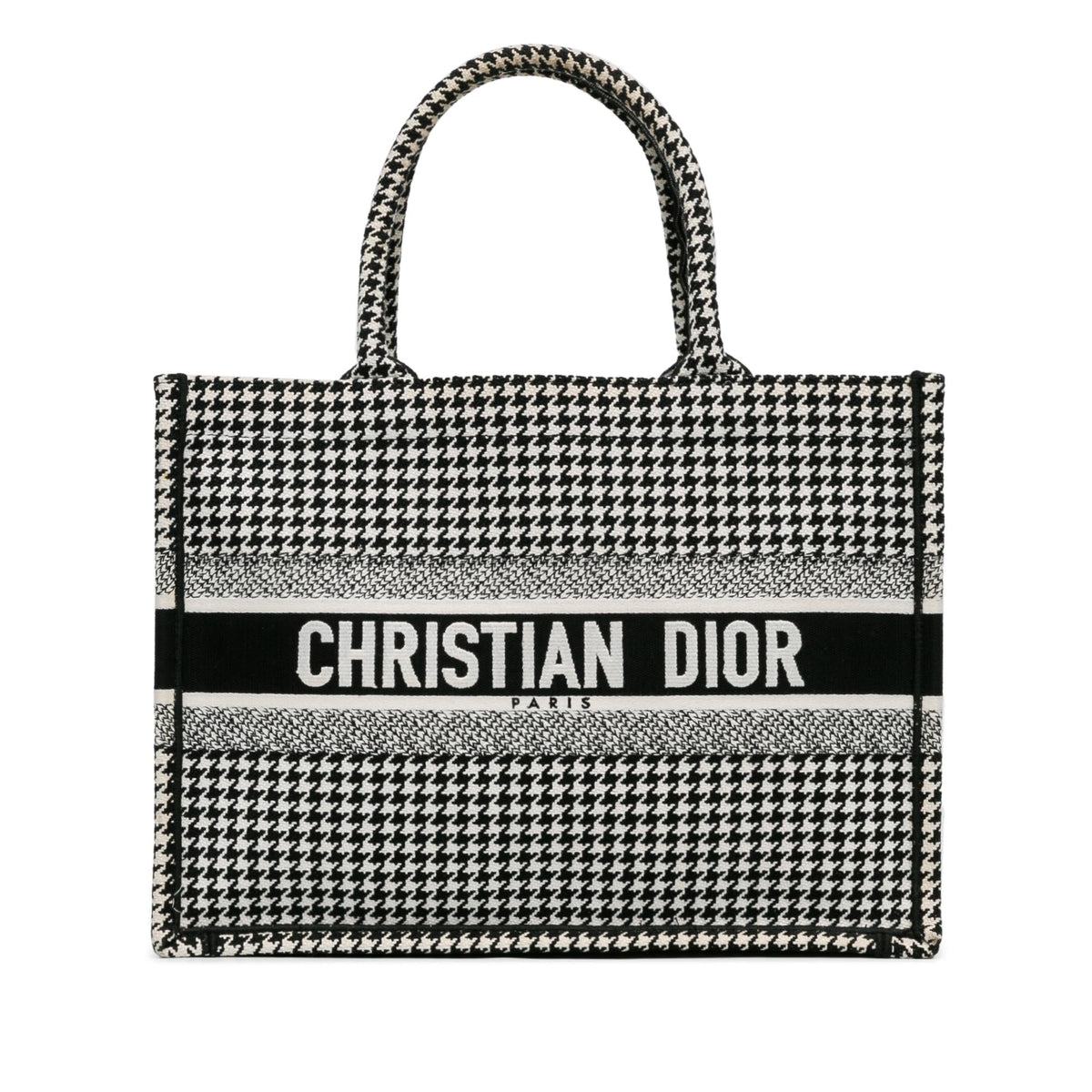 Dior Medium Houndstooth Book Tote (SHG-LsZQ4L) Rovelle Bags
