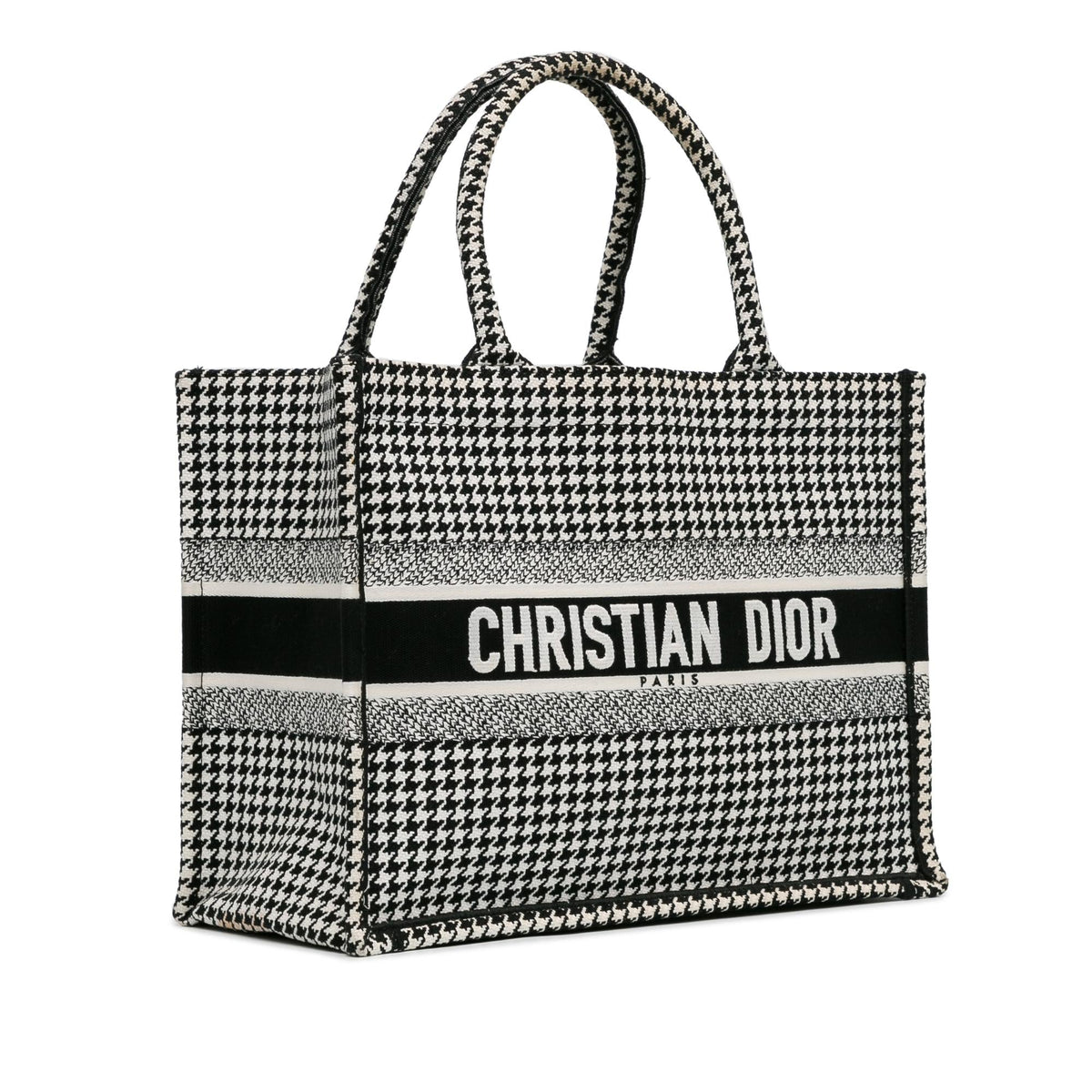 Dior Medium Houndstooth Book Tote (SHG-LsZQ4L) Rovelle Bags