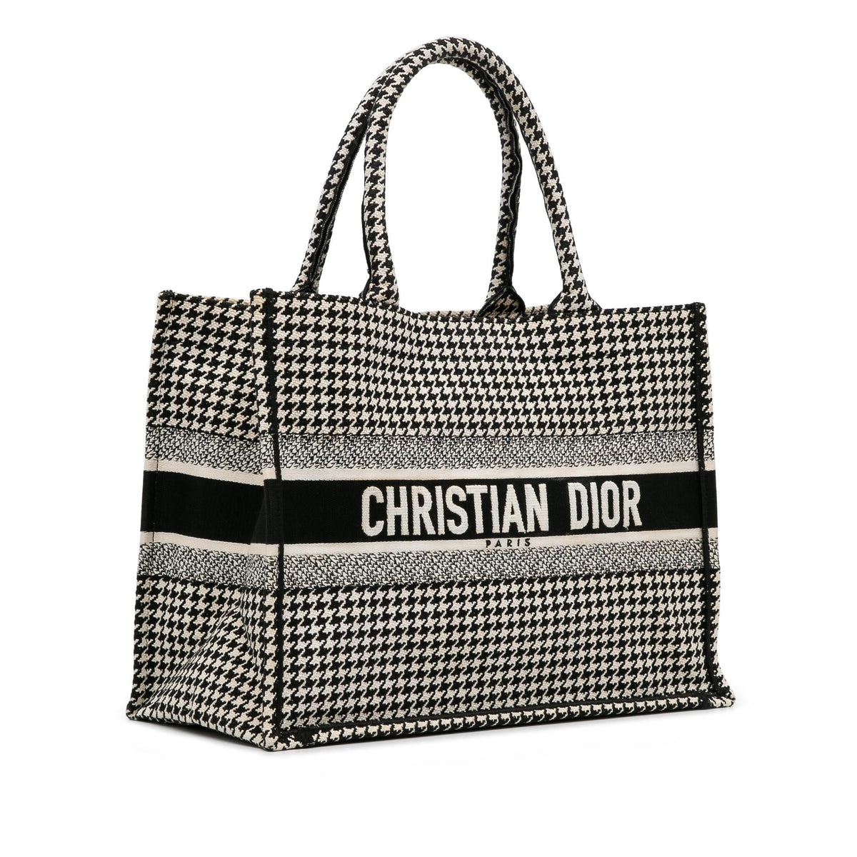 Dior Medium Houndstooth Book Tote Rovelle Bags