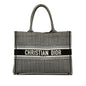Dior Medium Houndstooth Embroidered Book Tote (SHG-AoRUVr) Rovelle Bags
