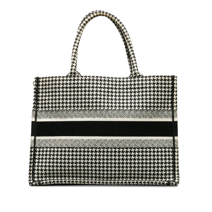 Dior Medium Houndstooth Embroidered Book Tote (SHG-tlTS9H) Rovelle Bags