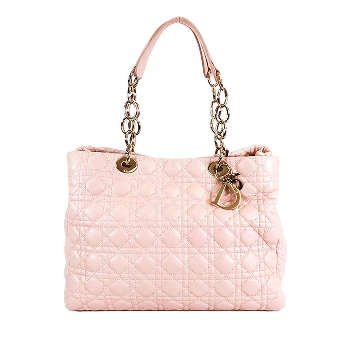 Dior Medium Lambskin Cannage Dior Soft Shopping Tote (SHG-cZhMo2) Rovelle Bags