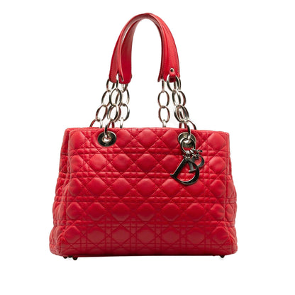 Dior Medium Lambskin Cannage Dior Soft Shopping Tote (SHG-egShR2) Rovelle Bags