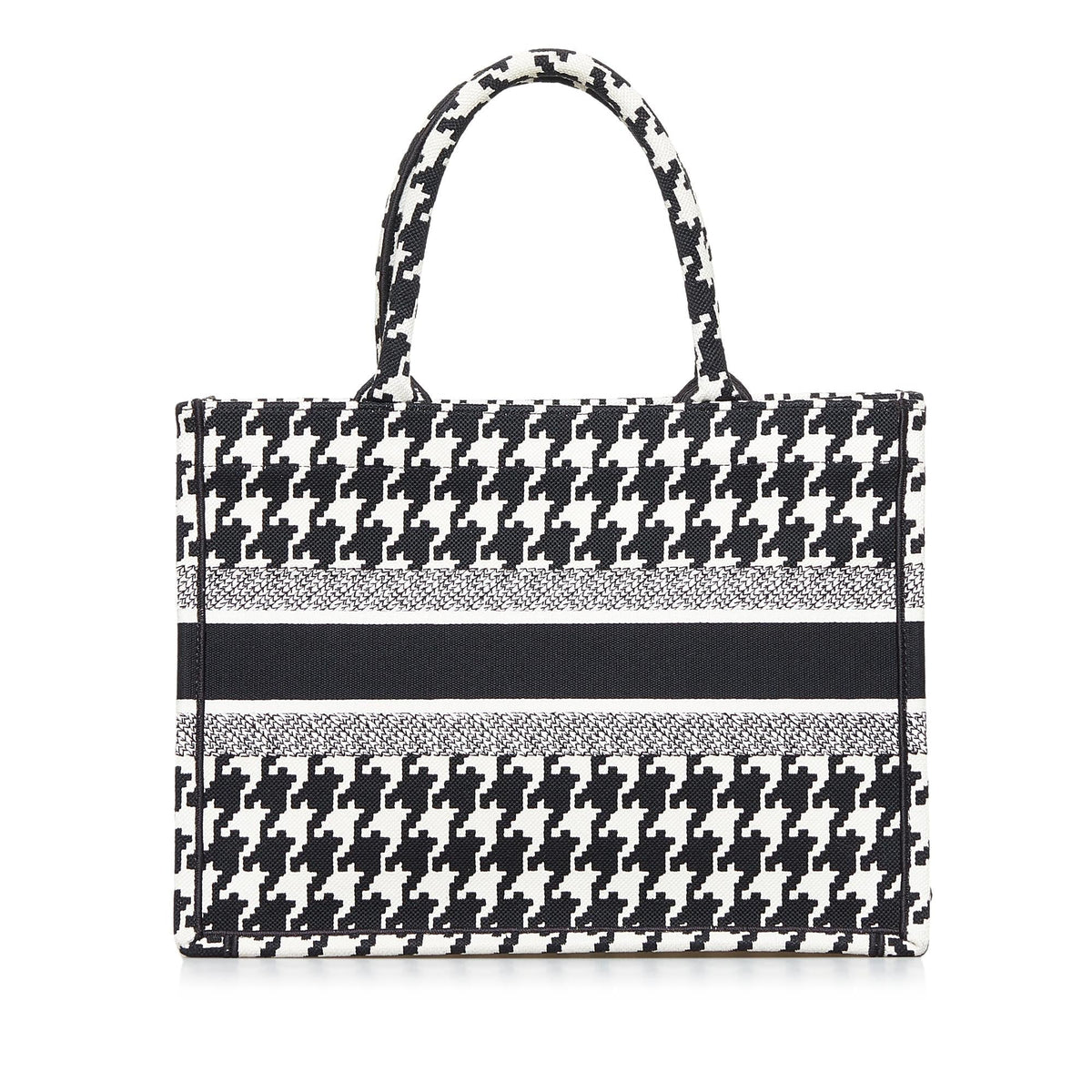 Dior Medium Macro Houndstooth Book Tote (SHG-FmPYVR) Rovelle Bags