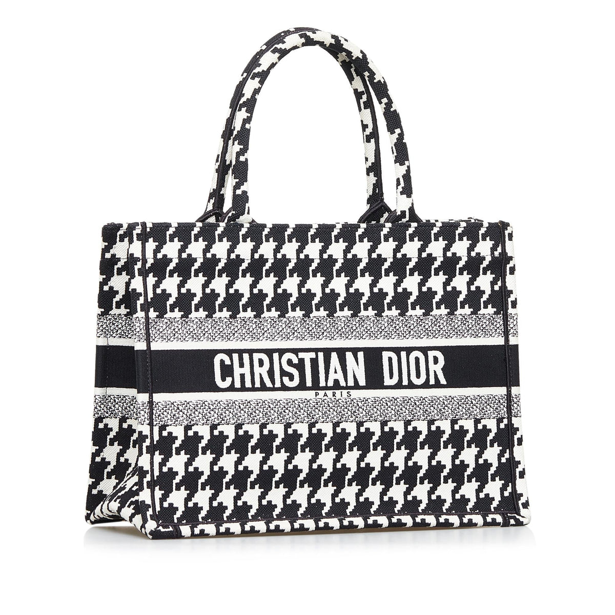 Dior Medium Macro Houndstooth Book Tote (SHG-FmPYVR) Rovelle Bags