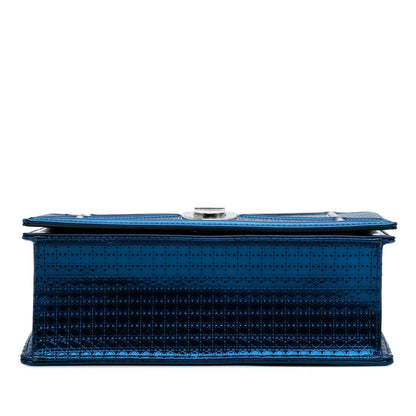 Dior Medium Metallic Patent Microcannage Diorama Crossbody Rovelle Bags