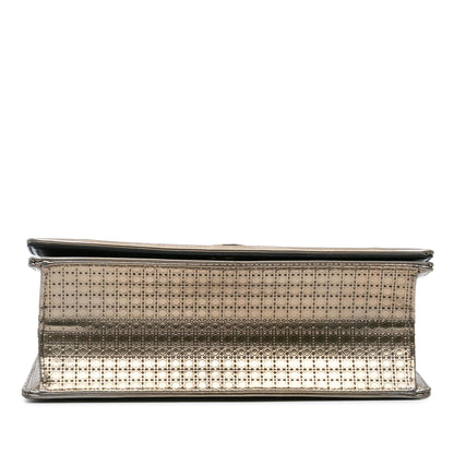 Dior Medium Metallic Patent Microcannage Diorama Flap Rovelle Bags