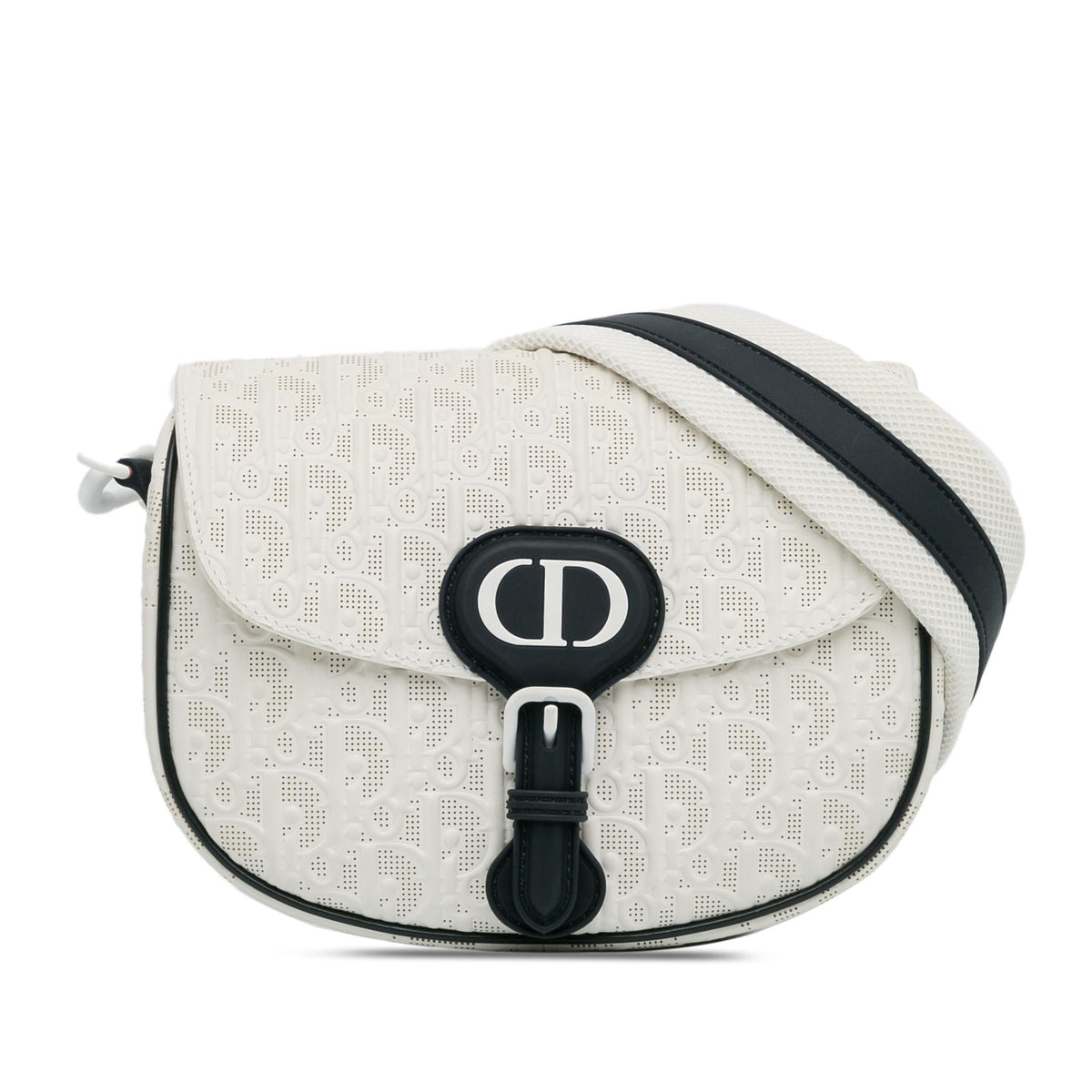 Dior Medium Perforated Calfskin Oblique Bobby Flap Rovelle Bags