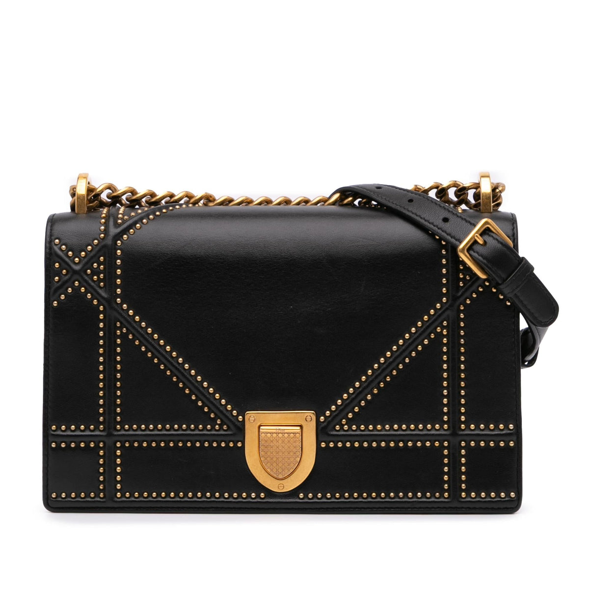 Dior Medium Studded Lambskin Diorama Flap Rovelle Bags