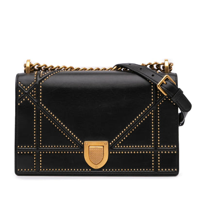 Dior Medium Studded Lambskin Diorama Flap Rovelle Bags