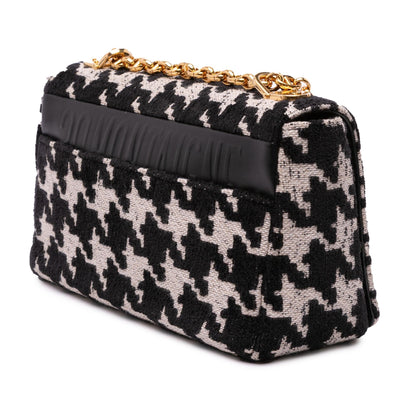 Dior Medium Technical Canvas Macro Houndstooth Caro Bag Rovelle Bags