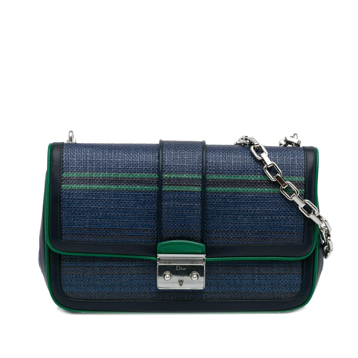 Dior Medium Tricolor Raffia Miss Dior Flap Bag (SHG-F8E2uQ) Rovelle Bags