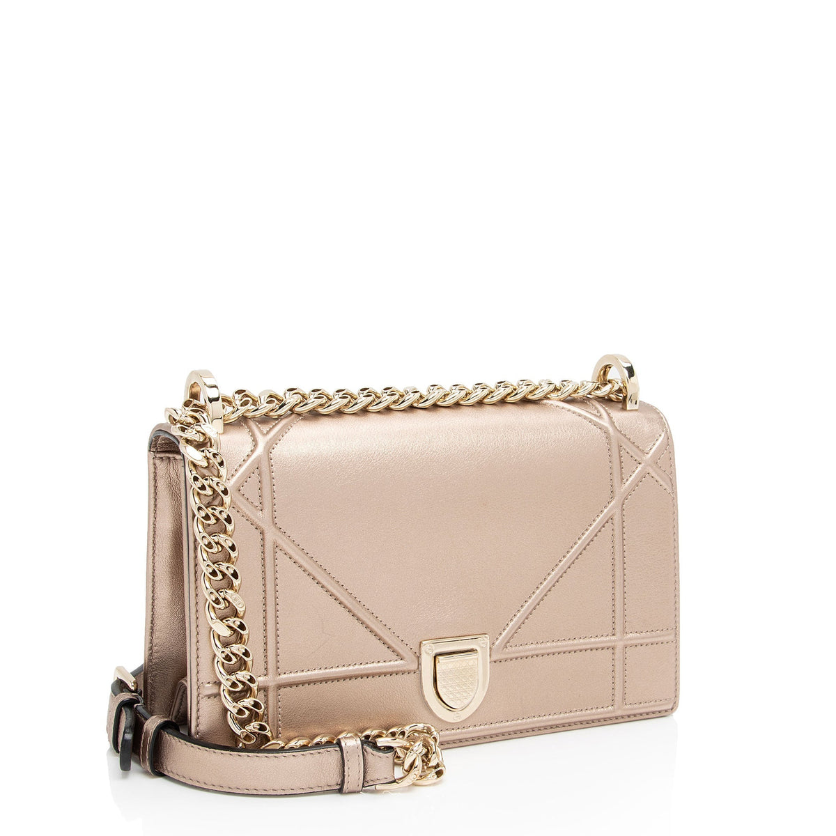 Dior Metallic Calfskin Diorama Medium Shoulder Bag Rovelle Bags