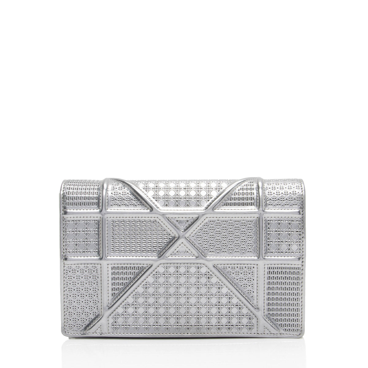 Dior Metallic Calfskin Micro Cannage Diorama Wallet on Chain Bag (SHF-BdR72M) Rovelle Bags
