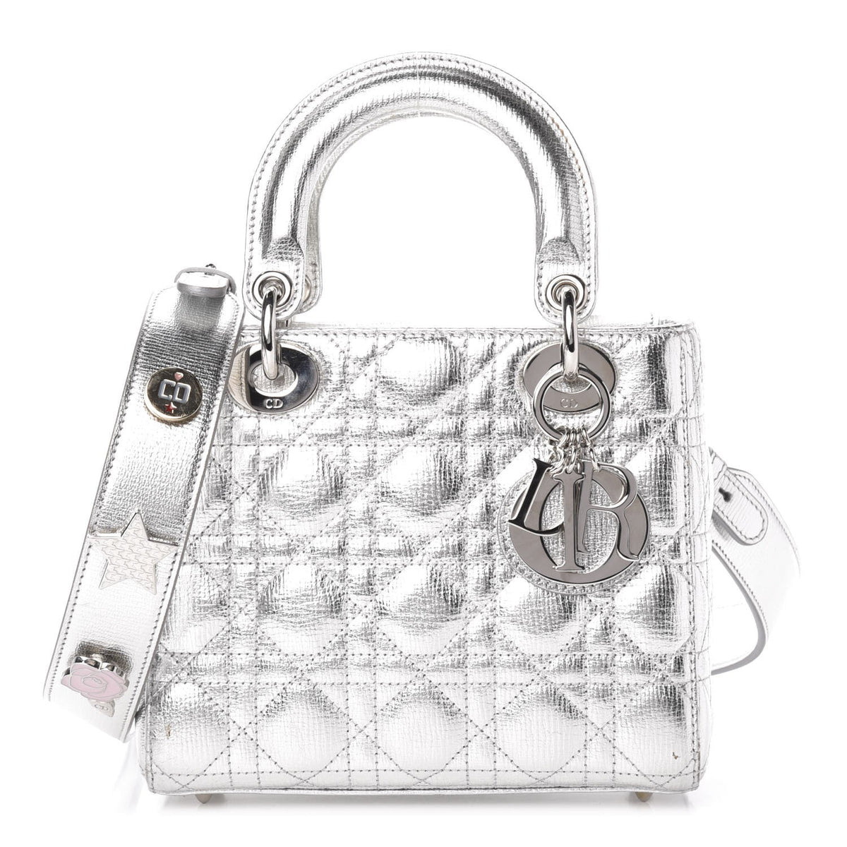 Dior Cannage Metallic Small Lady Dior Bag Rovelle Bags