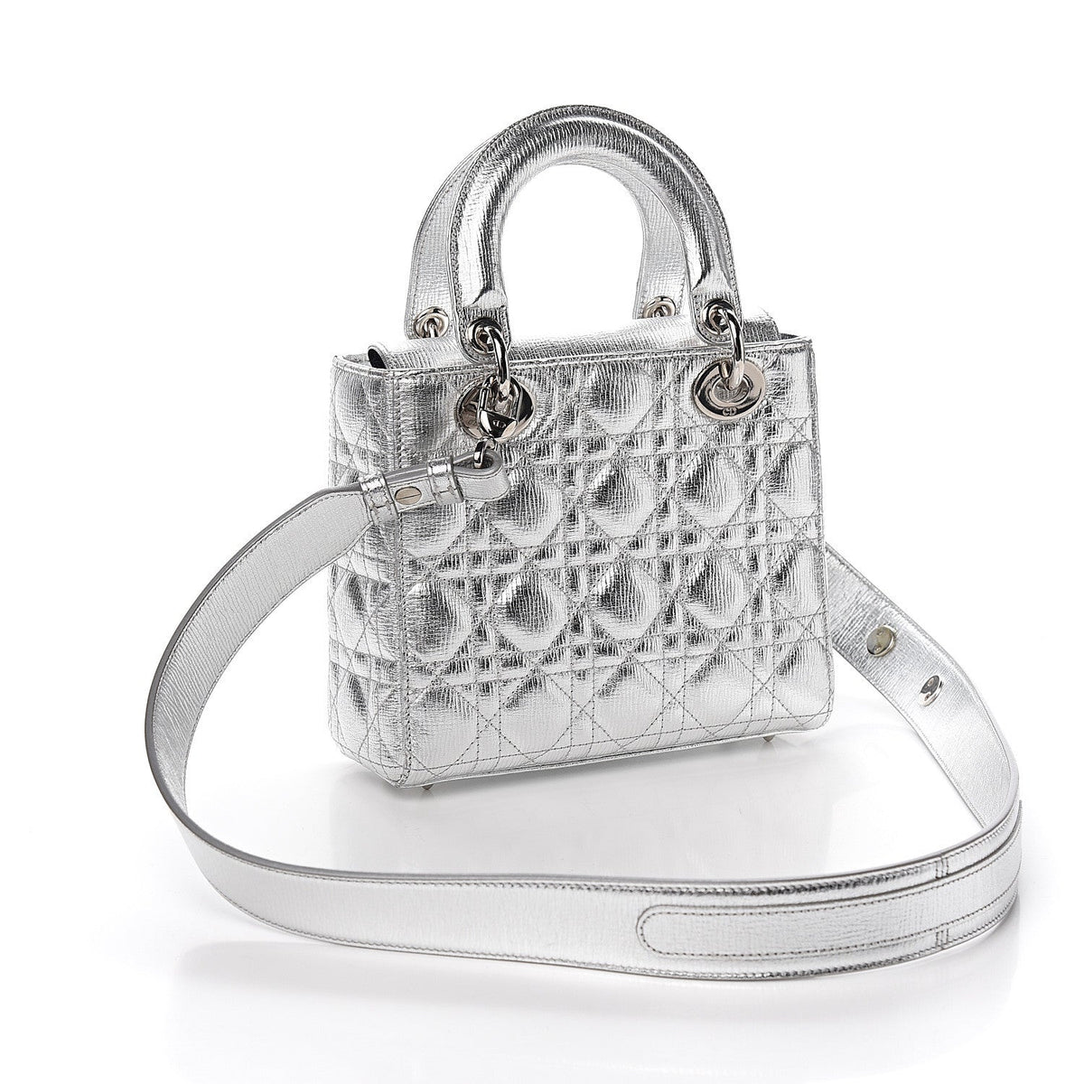 Dior Cannage Metallic Small Lady Dior Bag Rovelle Bags